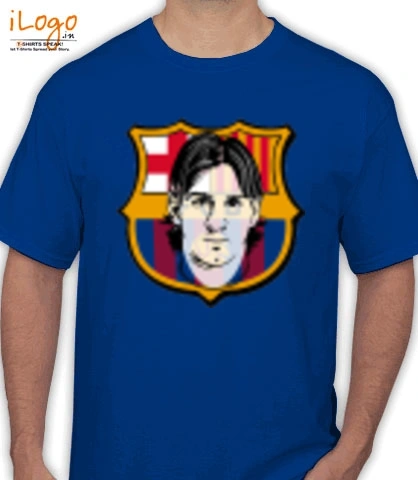 Barcelona-Logo-with-messi - T-Shirt