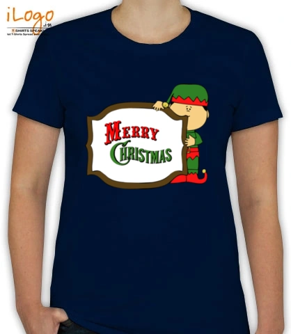 Elf-merry-christmas-sign - T-Shirt [F]