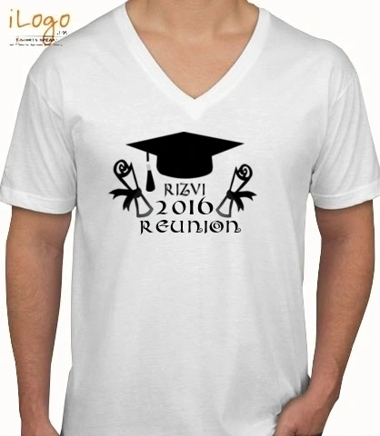 RIZVI-COLLEGE - Custom mens v-neck t-shirt