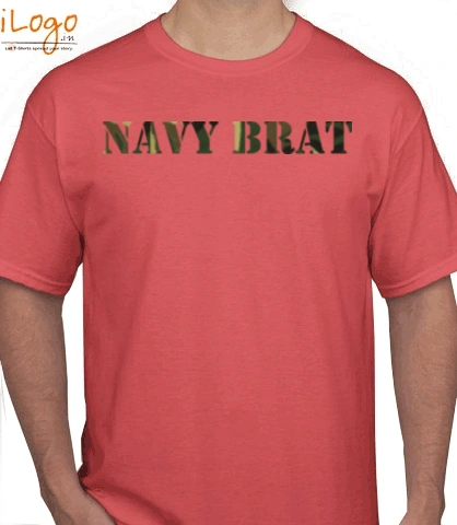 navy-brat-in-army-texture - T-Shirt