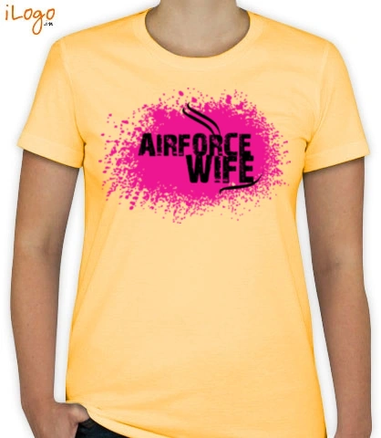 air-force-wife-with-pink-design. - T-Shirt [F]