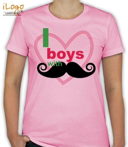 i-love-boy-with-muctache - T-Shirt [F]