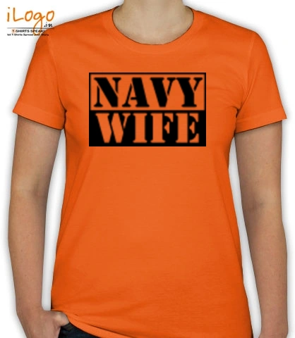 navy-wife-stencil. - T-Shirt [F]
