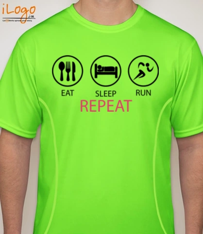 eat-sleep-run-repeat - Blakto Sports T-Shirt