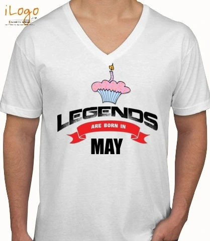 LEGENTS-ARE-BORN-IN-MAY. - Men's V Neck