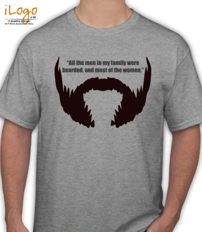 bearded-are-mens. - T-Shirt