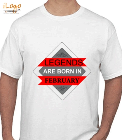 LEGENDS-BORN-IN-FEBRUARY..-. - T-Shirt