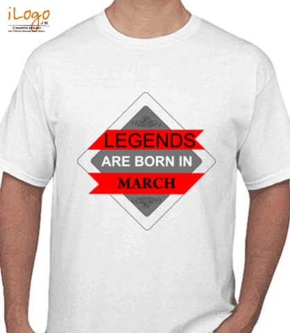 LEGENDS-BORN-IN-MARCH..-. - T-Shirt