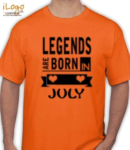 Legends-are-born-in-july% - T-Shirt