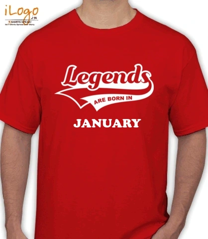 Legends-are-born-in-january%B - T-Shirt