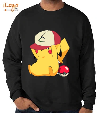 pikachu-with-cap Custom Crewneck Sweatshirt India