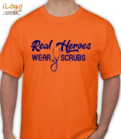 Real-heroes-wear-scrubs - T-Shirt