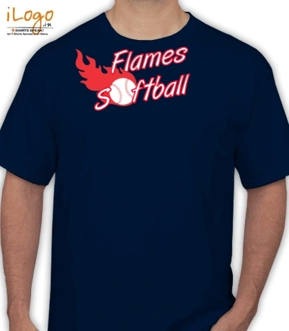 flames-softball - Men's T-Shirt