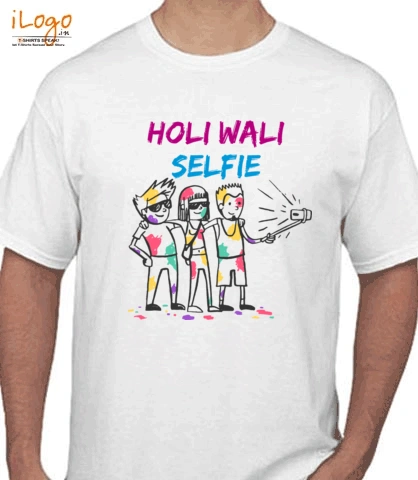 holi-wali-selfie-friends - T-Shirt