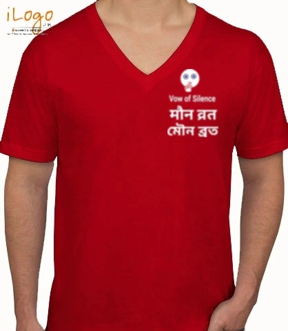 Red-Black - Custom mens v-neck t-shirt