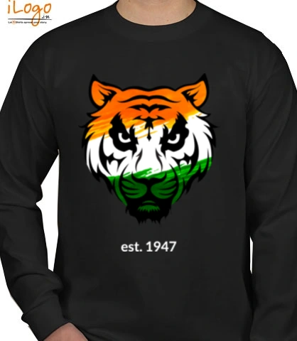 colored-tiger- - Personalized full sleeves T-Shirt