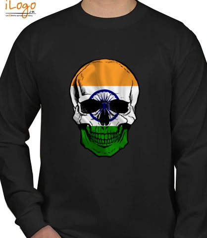 SkullHead - Personalized full sleeves T-Shirt