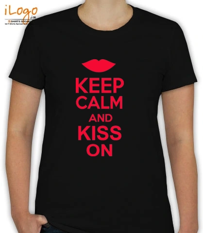 keep-calm-kiss-on - T-Shirt [F]