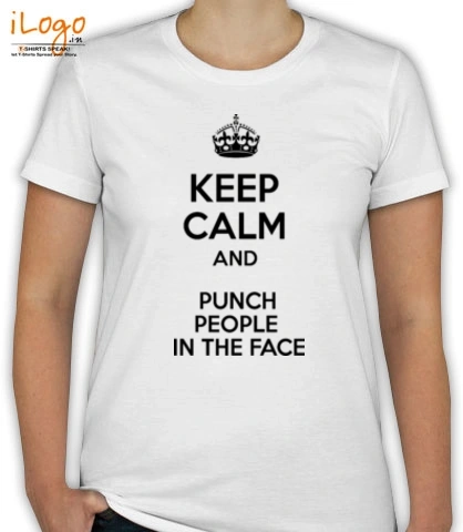 keep-calm-and-punch-people-on-the-face - T-Shirt [F]
