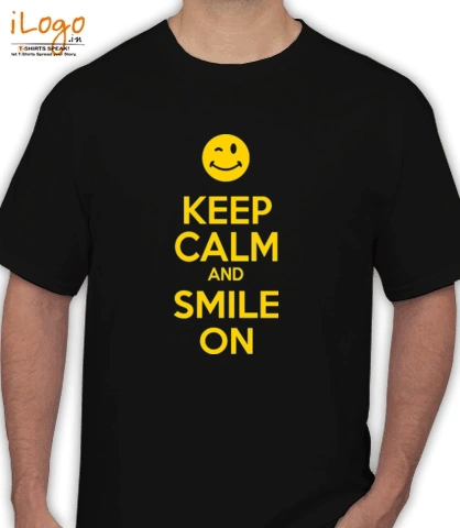 KEEP-CALM-AND-smile-on - T-Shirt