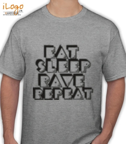 repeat-rave-sleep-eat - T-Shirt
