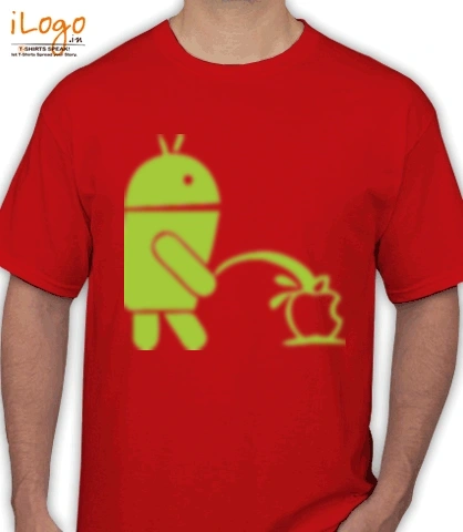 Android-pee-on-Apple - T-Shirt
