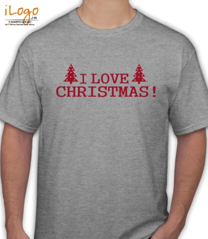 i-love-christmas-time-red - T-Shirt