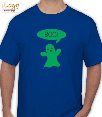 Cute-Ghost-Says-Boo-Kids% - T-Shirt