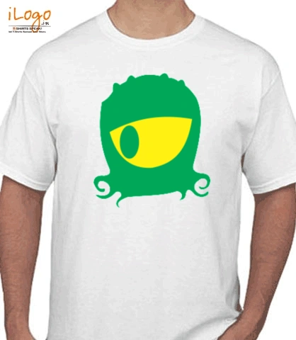 green-kraken-monster-one-eye-alien - T-Shirt