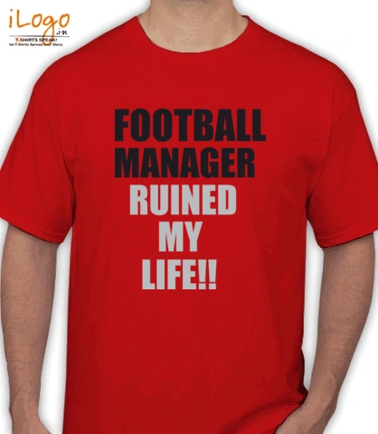football-manager-adult-tee-black - T-Shirt