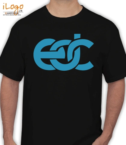 edc-fan-festival-tshirt-flock-print-blue-logo-on-whte-tshirt - T-Shirt