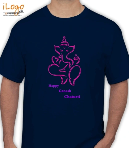 Happy-Ganesh-Chaturthi- - Men's T-Shirt