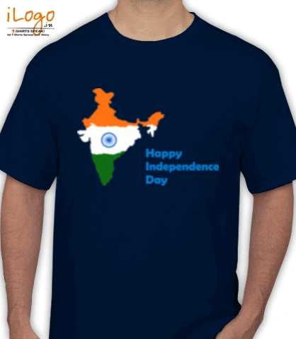 happy-independence-day-india-map - T-Shirt