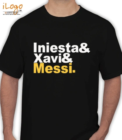INIESTA-%-XAVI-%-MESSI - T-Shirt