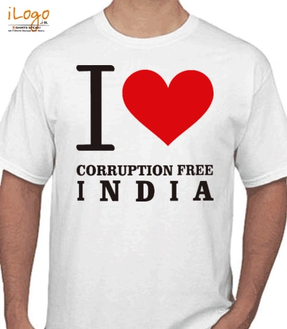 i-love-corruption-free-india - T-Shirt