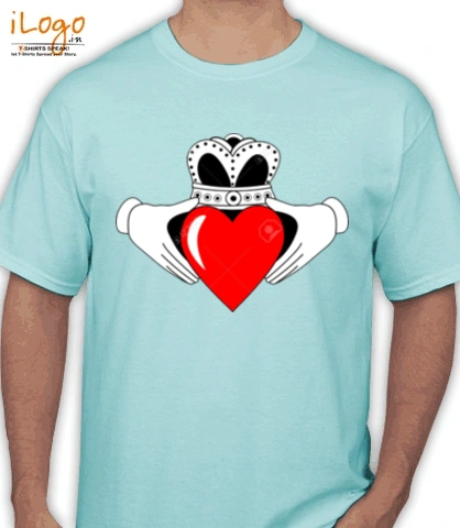 Claddagh-Graphic-with-Red-Heart - T-Shirt