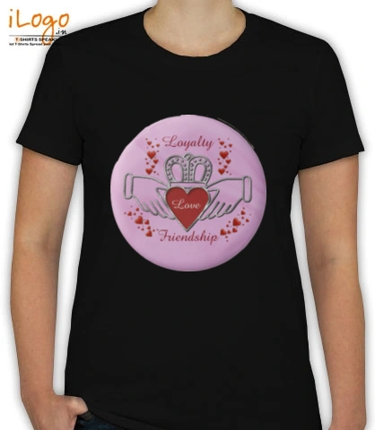 Loyalty-Love-Friendship-Claddagh-Pink - T-Shirt [F]