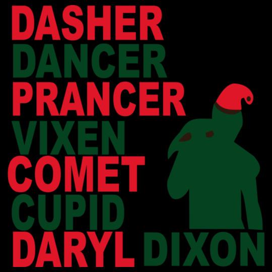 reindeer-names-daryl-dixon-christmas-tee-shirt